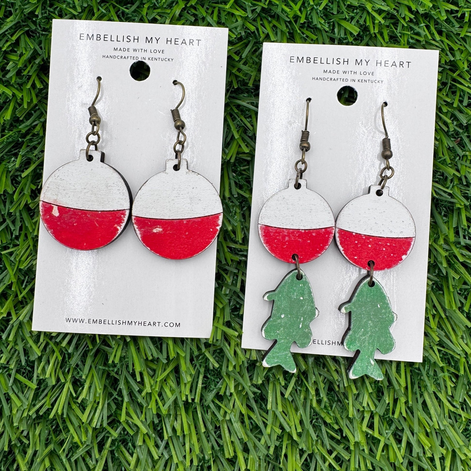Fishing Bobber Dangle Earrings - Embellish My Heart