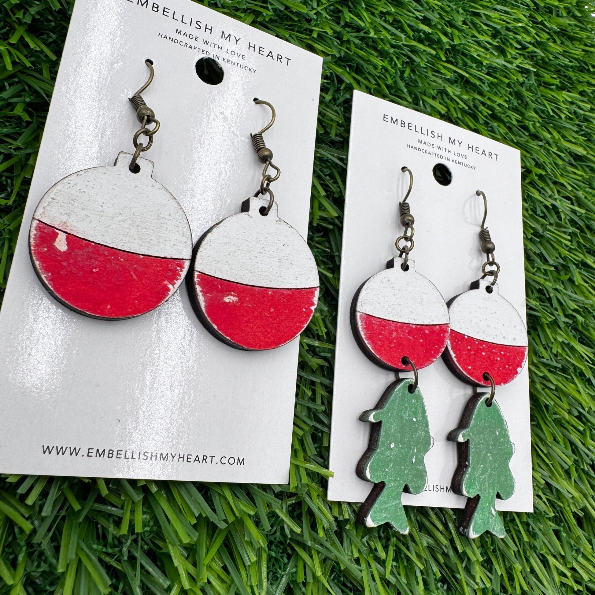 Fishing Bobber Dangle Earrings - Embellish My Heart