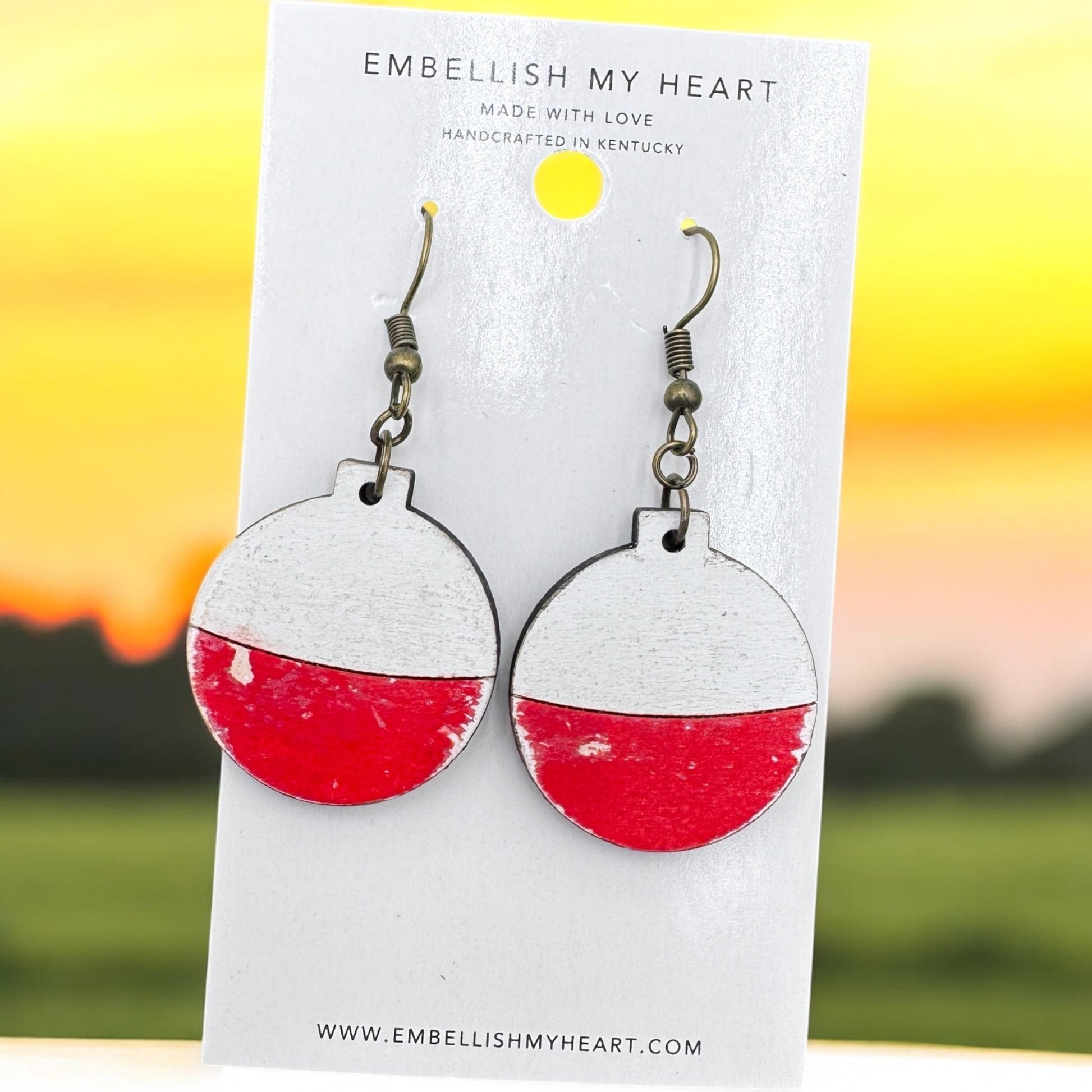 Fishing Bobber Dangle Earrings - Embellish My Heart