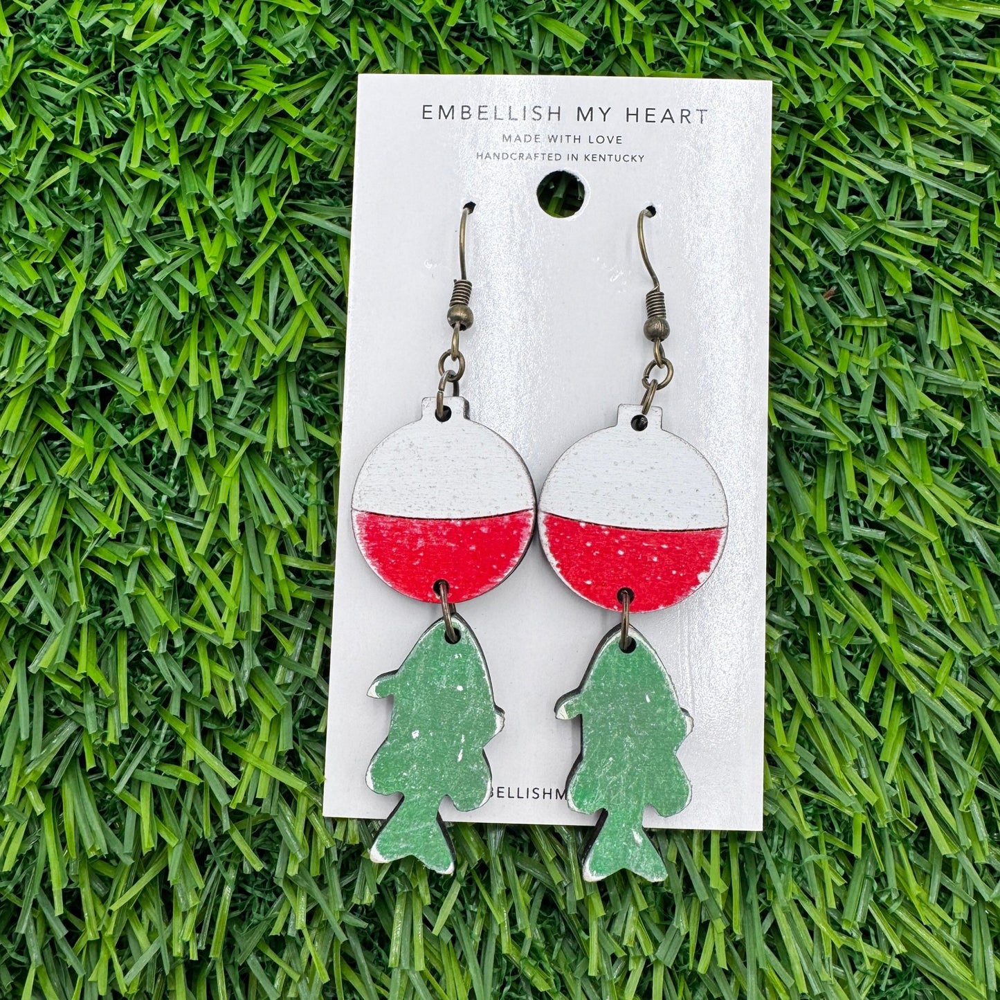 Fishing Bobber Dangle Earrings - Embellish My Heart