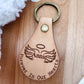 Forever In Our Hearts Keychain – Personalized Memorial Keychain with Angel Wings (Genuine Leather) - Embellish My Heart