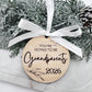 Grandparent Reveal Ornament – Holiday Pregnancy Announcement Keepsake - Embellish My Heart