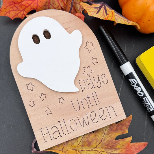 Halloween Countdown Sign Dry Erase Board | Trick or Treat Calendar | Kids Halloween Decoration | Spooky Season Countdown - Embellish My Heart