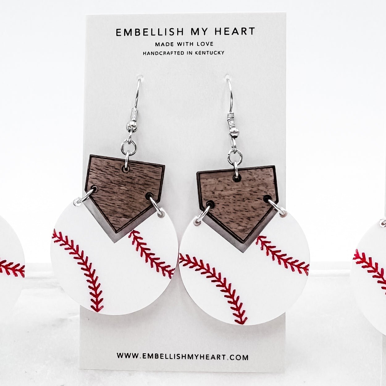 Home Plate All - Star Baseball Earrings – Game Day Jewelry for Moms, Fans + Players (Personalized Option!) - Embellish My Heart