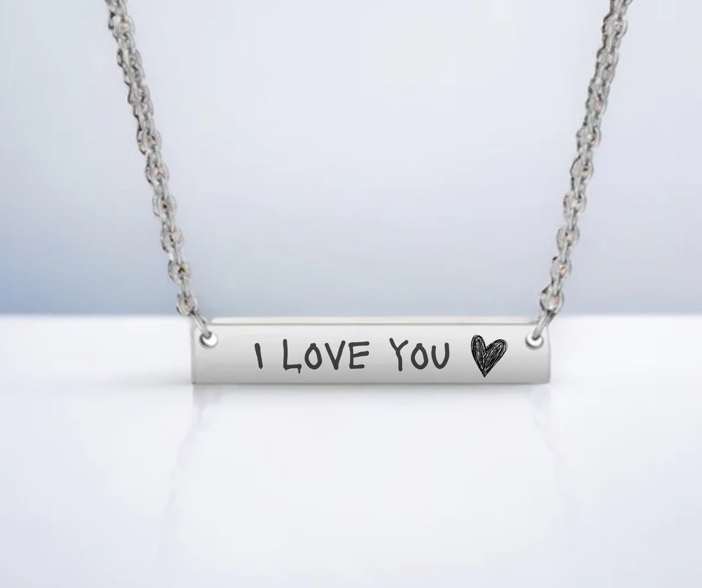 Horizontal Bar Stainless Steel Necklace - Embellish My Heart
