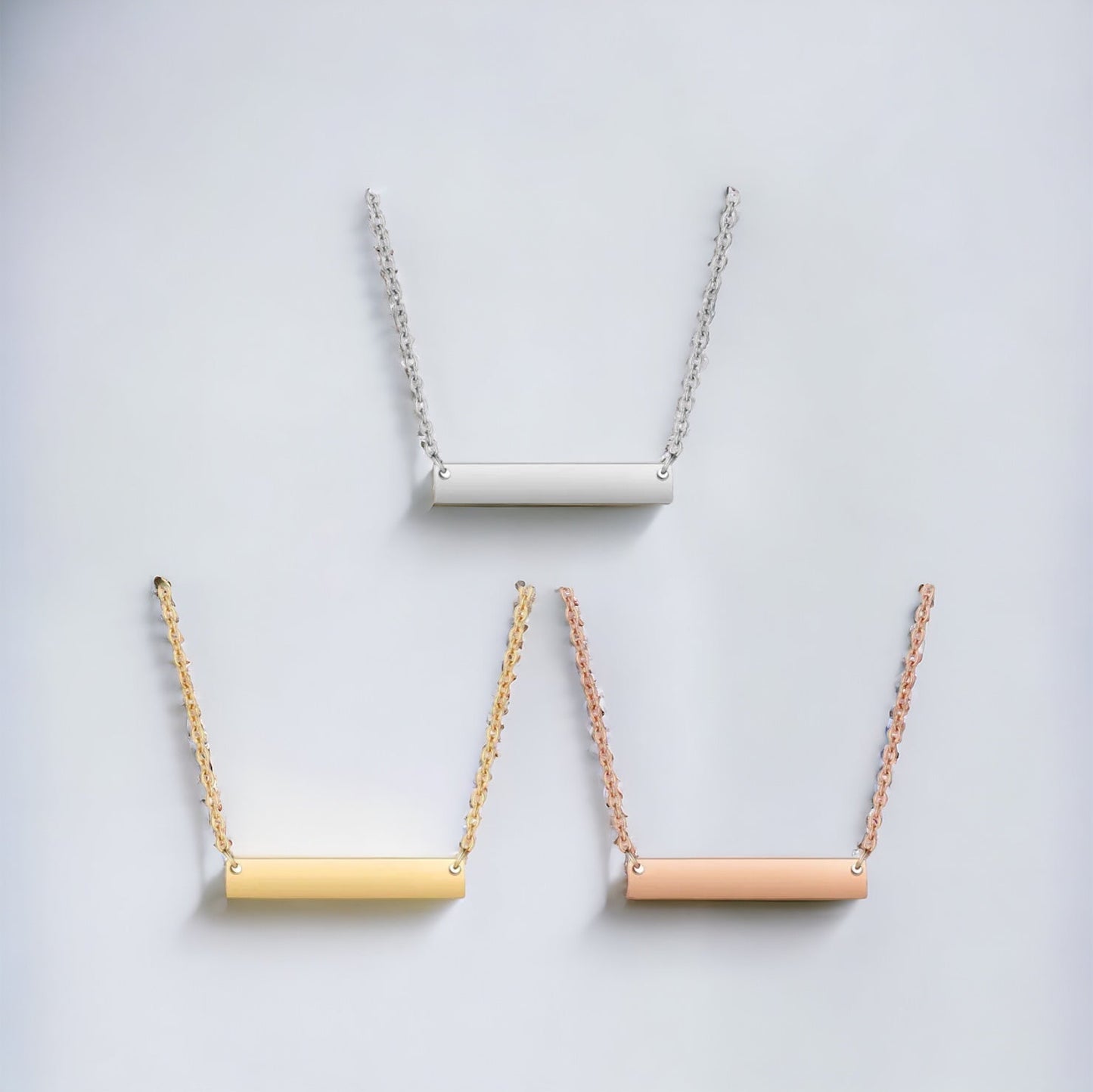 Horizontal Bar Stainless Steel Necklace - Embellish My Heart