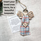 Keepsake Angel Ornament w/ Fabric Space/Angel Memorial Ornament - Embellish My Heart