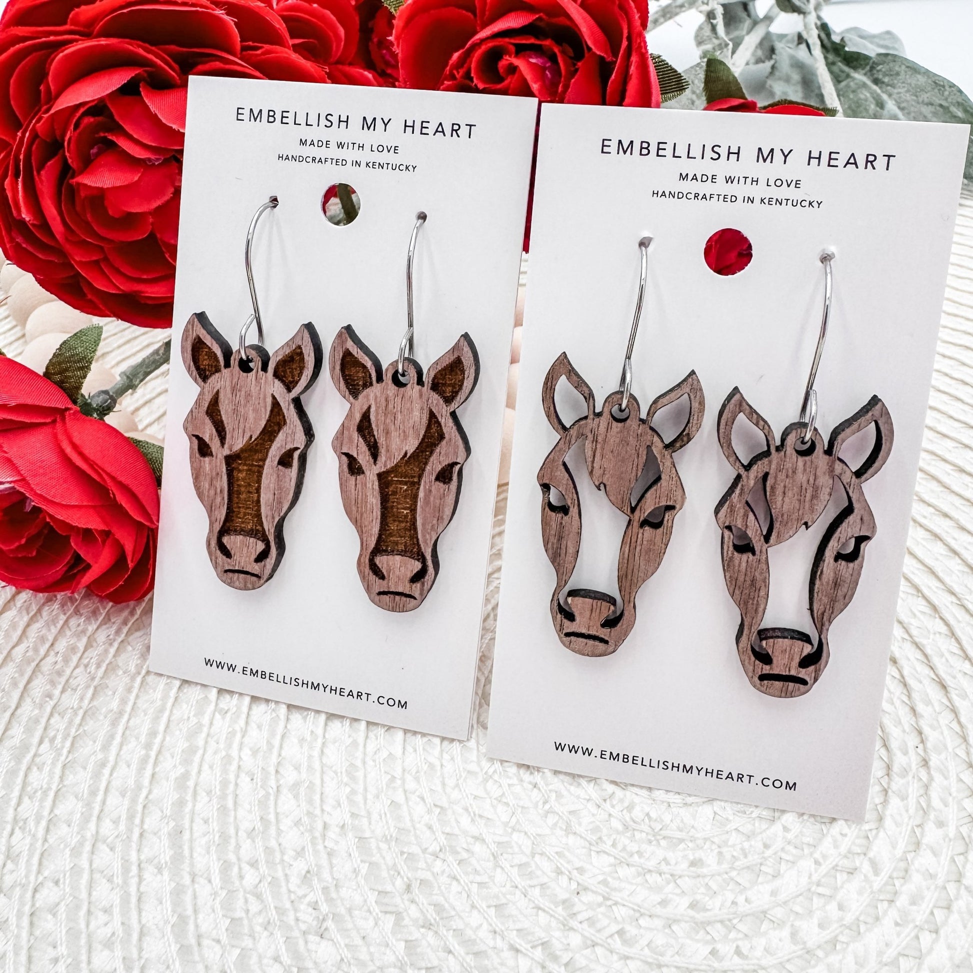 Kentucky Derby Horse Head Earrings - Embellish My Heart