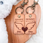 Mommy & Daddy of an Angel Leather Keychain – Personalized Memorial Keychain (Sold Individually or as a Set) - Embellish My Heart