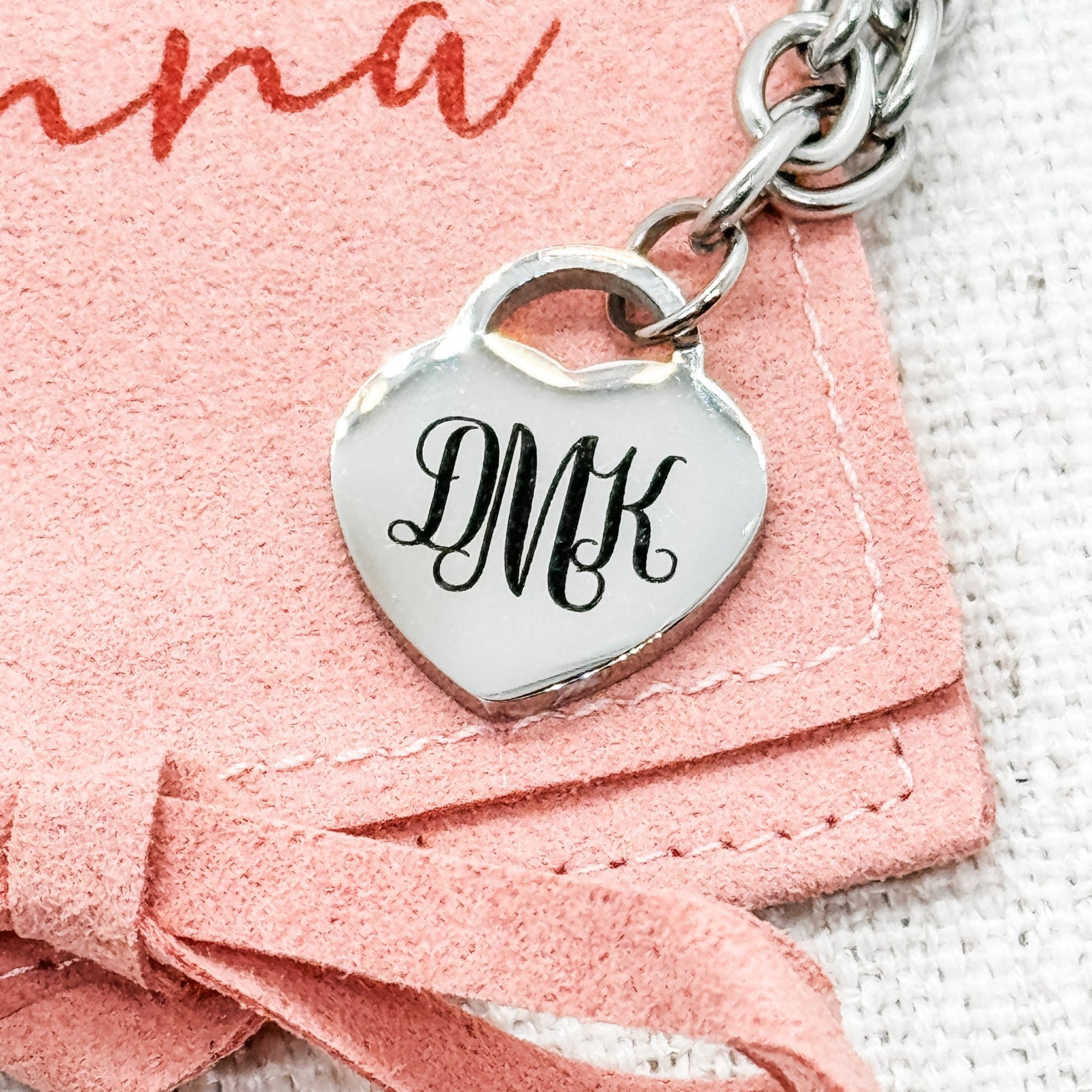 Monogram Heart Bracelet Stainless Steel - Embellish My Heart