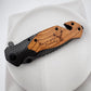 Olive Wood Pocket Knife with Emergency Tools – Engravable, Multi - Functional Folding Knife - Embellish My Heart