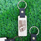 Outdoor - Themed Wooden Keychains with Leather & Metal – 5 Fun Designs - Embellish My Heart