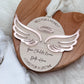 Oval Angel Wings Memorial Ornament – Child Loss, Pet Loss, Family Loss Memorial Christmas Ornament – Remembrance Gift - Embellish My Heart