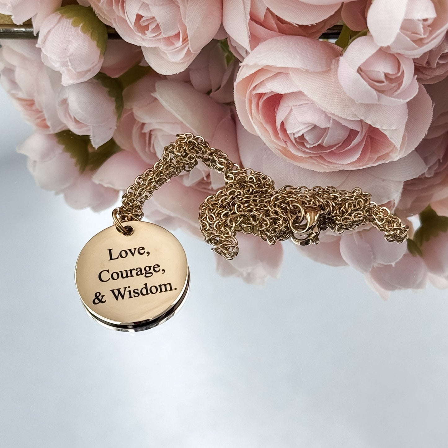 Personalized 25mm Disc Necklace – Custom Engraved Pendant in Silver, Gold, or Rose Gold | Stainless Steel Jewelry Gift - Embellish My Heart