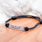 Personalized Angel Baby Memorial Bracelet • Adjustable Cord with Name + Wings - Embellish My Heart