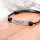 Personalized Angel Baby Memorial Bracelet • Adjustable Cord with Name + Wings - Embellish My Heart