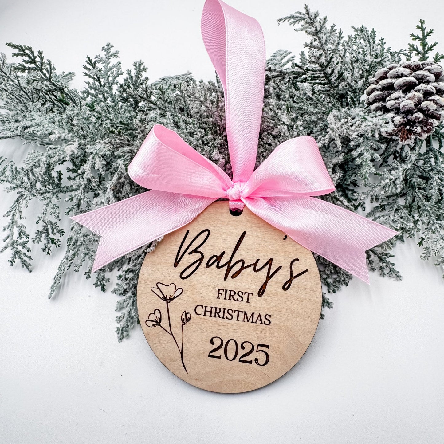 Personalized Baby’s First Christmas Ornament – 2025 - Embellish My Heart