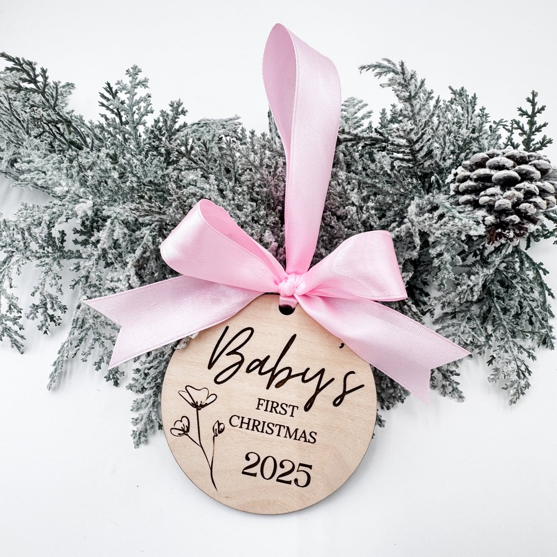 Personalized Baby’s First Christmas Ornament – 2025 - Embellish My Heart