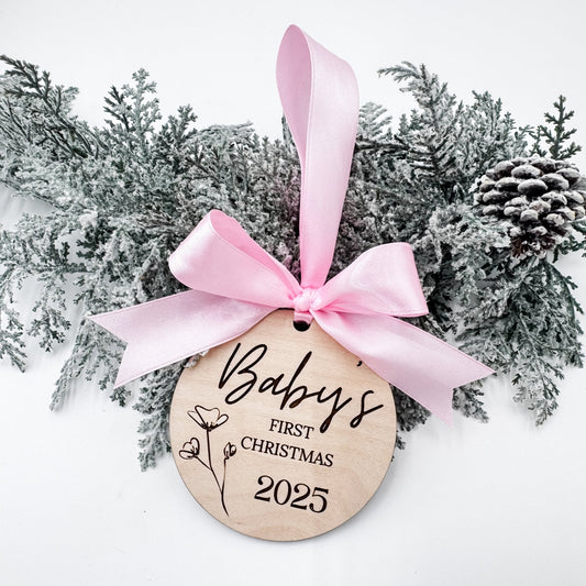Personalized Baby’s First Christmas Ornament – 2025 - Embellish My Heart