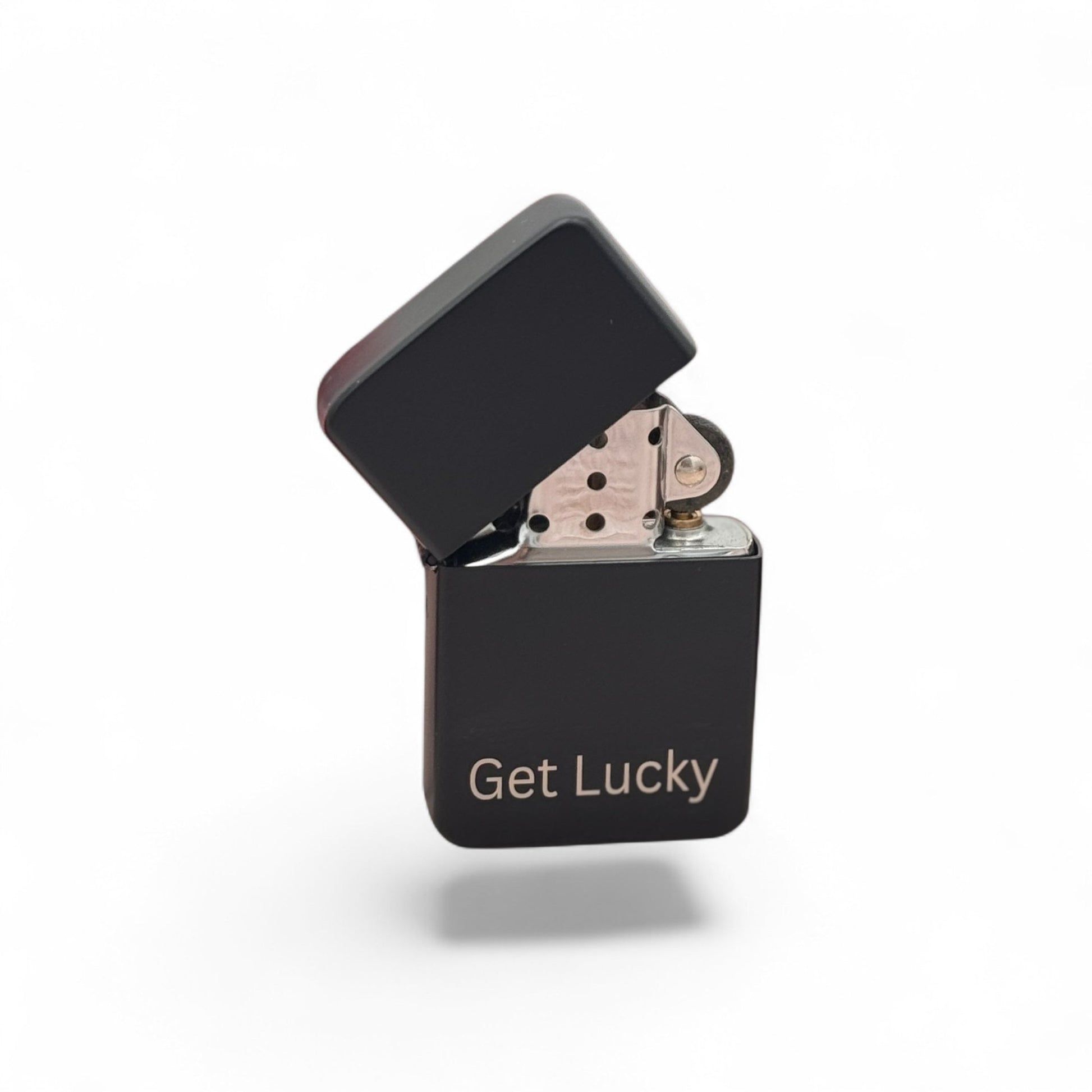 Personalized Engraved Lighter Matte Black or Chrome | Includes Black Matte Tin Case - Embellish My Heart
