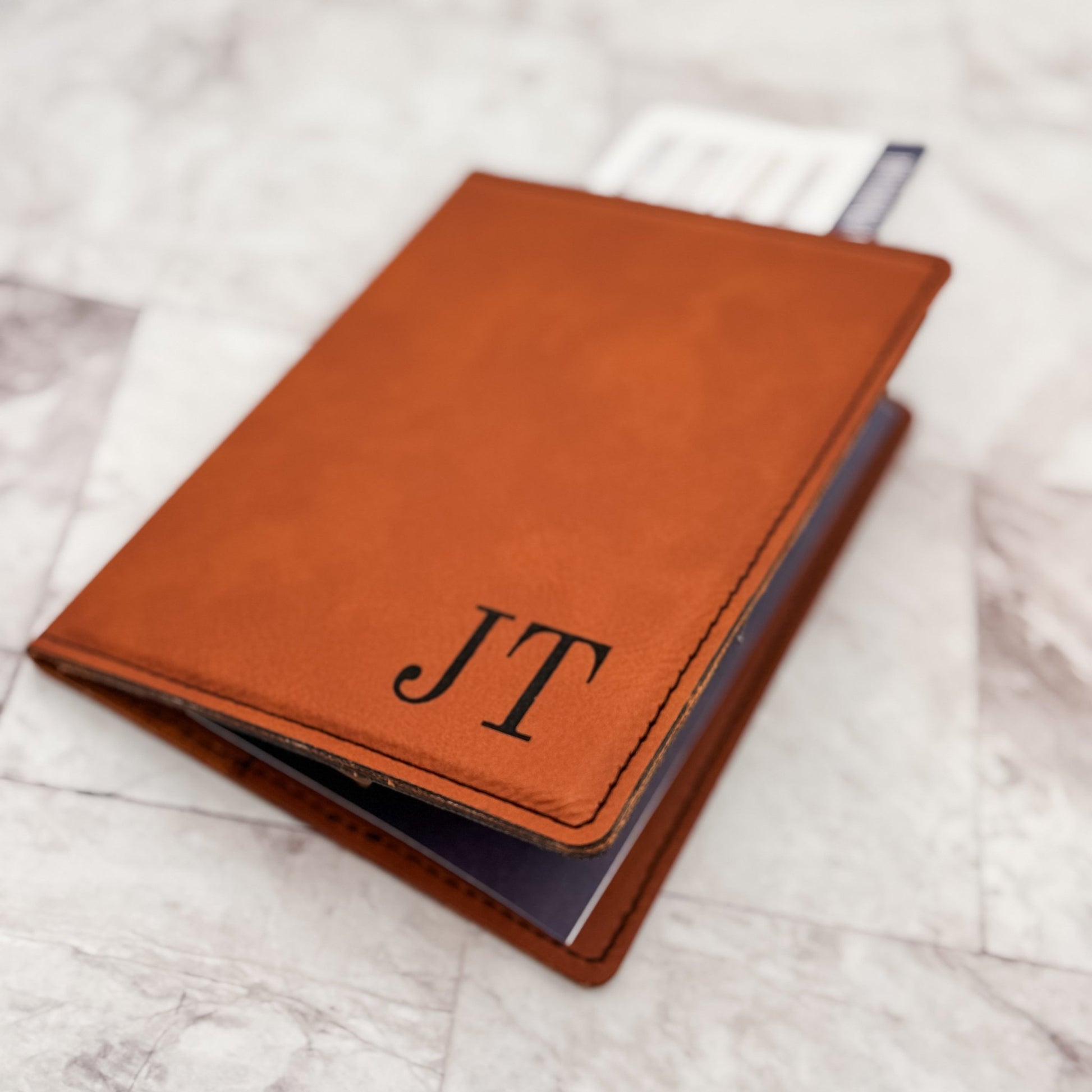 Personalized Passport Holder | Custom Travel Wallet with Initials | Travel Gift for Couples, Honeymoon, Client Gifts & Travel Agents - Embellish My Heart