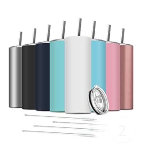 Slim Tumbler, Personalized 20oz Tumbler, ADD YOUR LOGO or DESIGN - Embellish My Heart