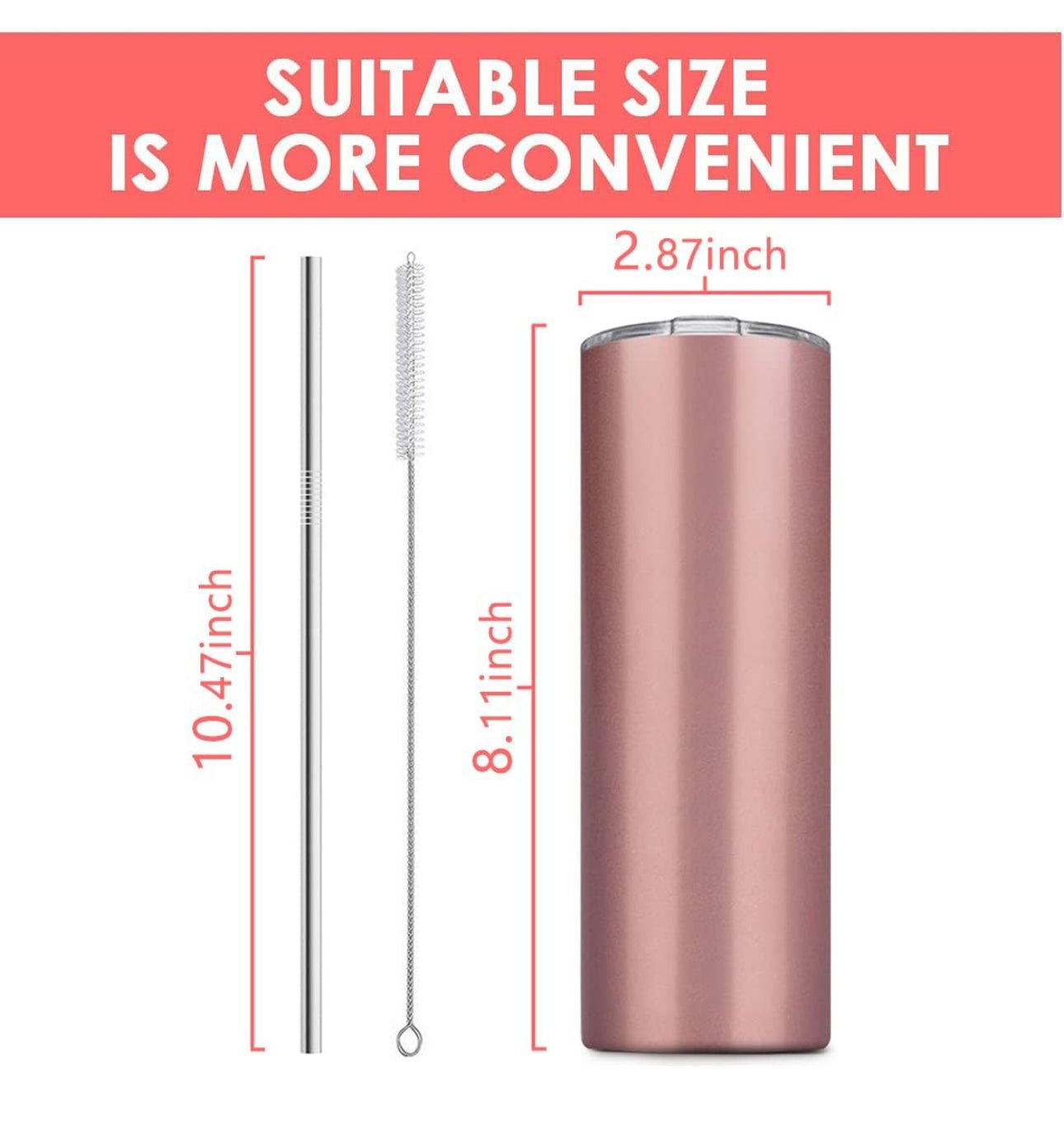 Slim Tumbler, Personalized 20oz Tumbler, ADD YOUR LOGO or DESIGN - Embellish My Heart