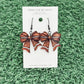 Wholesale Glitter Football Bow Earrings | Cheer Earrings | Game Day Ready | Football Earrings - Embellish My Heart