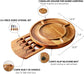 Charcuterie Board Set, Charcuterie Board Set, Acacia Wood Round Cheese Board and Knife Set, Portable Cheese Platter and Serving Tray, Ideal Gift for Housewarming, Party, Wedding Anniversary - Embellish My Heart