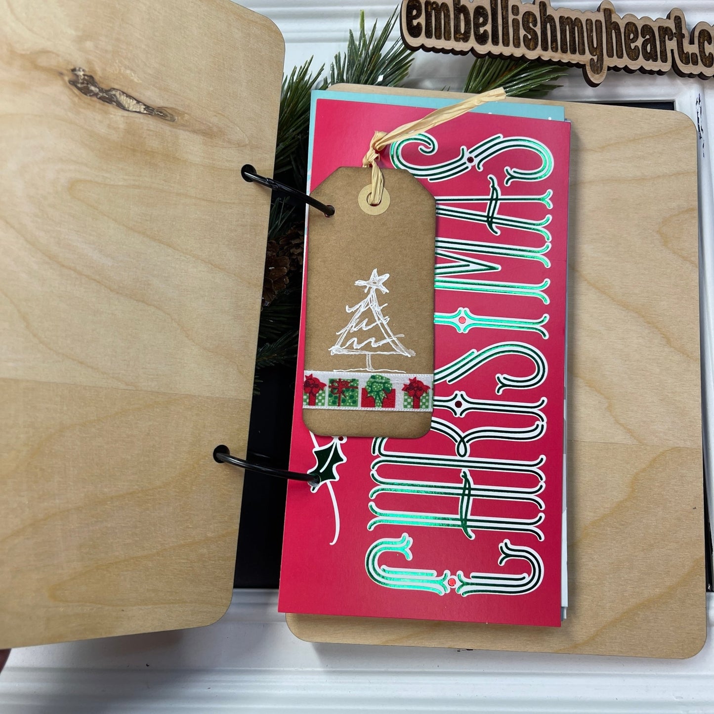 Christmas Card Keeper, Christmas Card Holder, Christmas Card Keepsake, Christmas Card Booklet, Card Organizer, Cards of Christmas Pa - Embellish My Heart