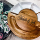 Circular serving board with ramekins and utensils, Closing Gift, Wedding Gift - Embellish My Heart