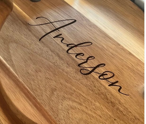 Circular serving board with ramekins and utensils, Closing Gift, Wedding Gift - Embellish My Heart