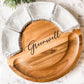 Circular serving board with ramekins and utensils, Closing Gift, Wedding Gift - Embellish My Heart