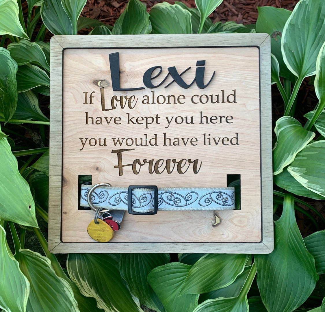 Dog Collar Remembrance Frame, Personalized Pet Loss Gift / Custom Collar Memorial / Pet Loss /Memorial - Embellish My Heart