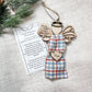 KEEPSAKE ANGEL ORNAMENT W/ FABRIC SPACE /Angel Memorial Ornament/ - Embellish My Heart