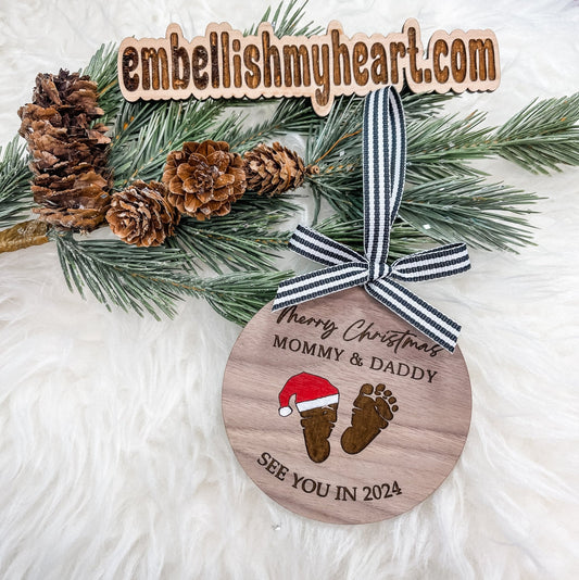 See you in 2024 Mommy and Daddy Christmas Ornament - Embellish My Heart