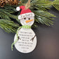 Snowman Height Ornament, Child’s Growth Ornament - Embellish My Heart